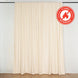 Beige Fire Retardant Polyester Curtain Panel Backdrops With Rod Pockets - 10ftx10ft