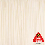 Beige Fire Retardant Polyester Curtain Panel Backdrops With Rod Pockets - 10ftx10ft#whtbkgd