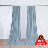 2 Pack Dusty Blue Durable Flame Resistant Scuba Polyester Curtain Panel Backdrops 