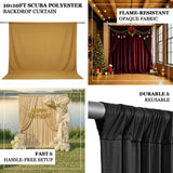 Scuba polyester backdrop curtain with wrinkle-resistant opaque fabric