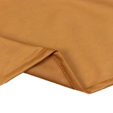 Camel ribbed fabric close-up with folded hem detail