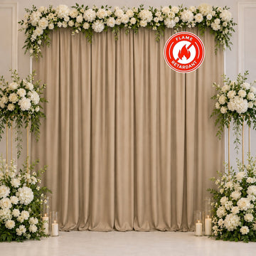 Scuba Polyester Event Backdrop Curtain Nude 10ftx10ft Durable Flame Resistant Wrinkle-Free Photography Drape Panel With Rod Pocket