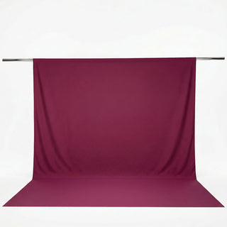Burgundy seamless backdrop curtain on support rod for photography#whtbkgd