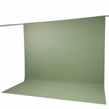 Green seamless photo backdrop with curved paper studio background