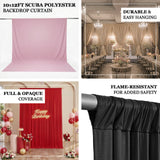 10x12 ft scuba polyester backdrop curtain for events, durable, opaque, flame-resistant