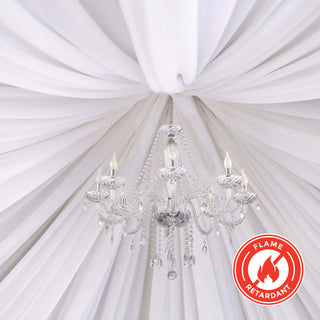 Elevate Your Event Decor with the White Scuba Polyester Ceiling Drape