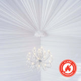 5ftx40ft White Polyester Ceiling Drapes Backdrop Curtain Panels Wedding Arch Fire Retardant