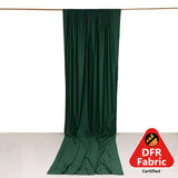 Hunter Emerald Green Scuba Polyester Event Curtain Drapes, Durable Flame Resistant Backdrop Event