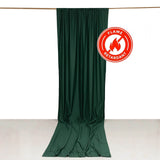 Hunter Emerald Green Scuba Polyester Event Curtain Drapes, Durable Flame Resistant Backdrop Event