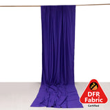 Purple Scuba Polyester Event Curtain Drapes, Durable Flame Resistant Backdrop Event Panel Wrinkle