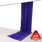 Purple Scuba Polyester Event Curtain Drapes, Durable Flame Resistant Backdrop Event Panel Wrinkle