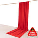 Red Scuba Polyester Event Curtain Drapes, Durable Flame Resistant Backdrop Event Panel Wrinkle