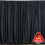 2 Pack Black Scuba Polyester Curtain Panel Durable Flame Resistant Backdrops Wrinkle Free#whtbkgd