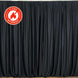 2 Pack Black Scuba Polyester Curtain Panel Durable Flame Resistant Backdrops Wrinkle Free#whtbkgd