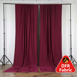 2 Pack Burgundy Scuba Polyester Curtain Panel Durable Flame Resistant Panel Backdrops