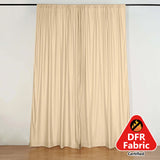 2 Pack Champagne Scuba Polyester Curtain Panel Durable Flame Resistant Backdrops