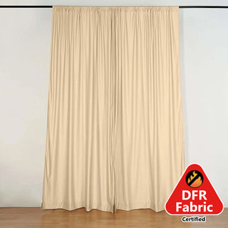 Elegant Champagne Scuba Polyester Curtain Panel for Stunning Backdrops