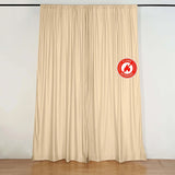 2 Pack Champagne Scuba Polyester Curtain Panel Durable Flame Resistant Backdrops