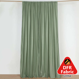 Upgrade Your Event Decor with Dusty Sage Green Scuba Polyester Curtain Panel