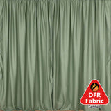 2 Pack Dusty Sage Green Durable Flame Resistant Scuba Polyester Curtain Panel Backdrops#whtbkgd