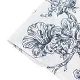 French Toile Polyester Backdrop Curtain – Black Floral 5ft x 10ft Rod Pocket Drape Panel