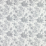 French Toile Polyester Backdrop Curtain – Black Floral 5ft x 10ft Rod Pocket Drape Panel#whtbkgd