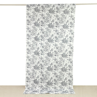 <strong>Black French Toile Polyester Backdrop Curtain</strong>