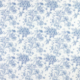 French Toile Polyester Backdrop Curtain – Blue Floral 5ft x 10ft Rod Pocket Drape Panel#whtbkgd