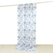 French Toile Polyester Backdrop Curtain – Blue Floral 5ft x 10ft Rod Pocket Drape Panel