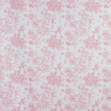 French Toile Polyester Backdrop Curtain – Pink Floral 5ft x 10ft Rod Pocket Drape Panel#whtbkgd