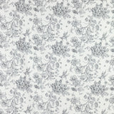 French Toile Polyester Backdrop Curtain – Black Floral 5ft x 12ft Rod Pocket Drape Panel#whtbkgd