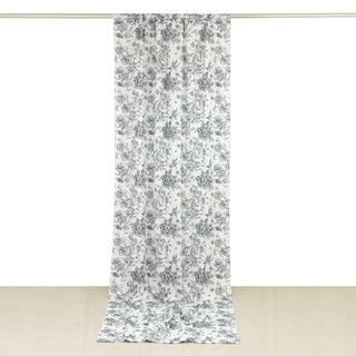 <strong>Black French Toile Polyester Backdrop Curtain</strong>