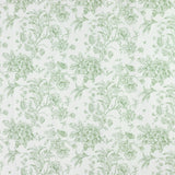Floral green and white patterned fabric design for home decor. #whtbkgd
