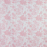 French Toile Polyester Backdrop Curtain – Pink Floral 5ft x 12ft Rod Pocket Drape Panel#whtbkgd