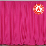 2 Pack Fuchsia Scuba Polyester Curtain Panel Durable Flame Resistant Backdrops Wrinkle Free#whtbkgd