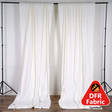 2 Pack Ivory Scuba Polyester Curtain Panel Durable Flame Resistant Backdrops Wrinkle Free