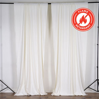 Elegant Ivory Scuba Polyester Curtain Panel for Stunning Backdrops