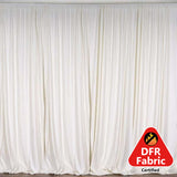 2 Pack Ivory Scuba Polyester Curtain Panel Durable Flame Resistant Backdrops Wrinkle Free#whtbkgd