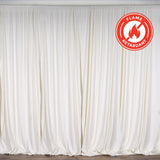 2 Pack Ivory Scuba Polyester Curtain Panel Durable Flame Resistant Backdrops Wrinkle Free#whtbkgd