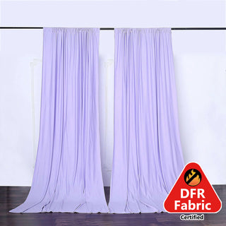 Elegant Lavender Lilac Scuba Polyester Curtain Panel