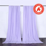 Lavender Lilac Scuba Polyester Curtain Panel Durable Flame Resistant Backdrops 