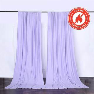 Elegant Lavender Lilac Scuba Polyester Curtain Panel