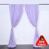 Lavender Lilac Scuba Polyester Curtain Panel Durable Flame Resistant Backdrops 