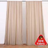 2 Pack Nude Durable Flame Resistant Scuba Polyester Curtain Panel Backdrops