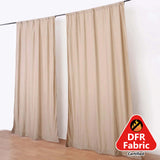 2 Pack Nude Durable Flame Resistant Scuba Polyester Curtain Panel Backdrops