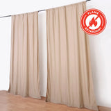 2 Pack Nude Durable Flame Resistant Scuba Polyester Curtain Panel Backdrops