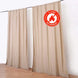 2 Pack Nude Durable Flame Resistant Scuba Polyester Curtain Panel Backdrops