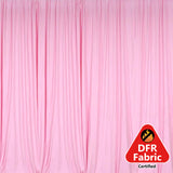 2 Pack Pink Scuba Polyester Curtain Panel Durable Flame Resistant Backdrops Wrinkle Free#whtbkgd