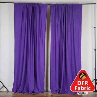 Purple Scuba Polyester Curtain Panel - Add Elegance and Safety to Your Event