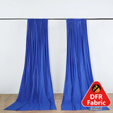 2 Pack Royal Blue Scuba Polyester Curtain Panel Durable Flame Resistant Backdrops Wrinkle